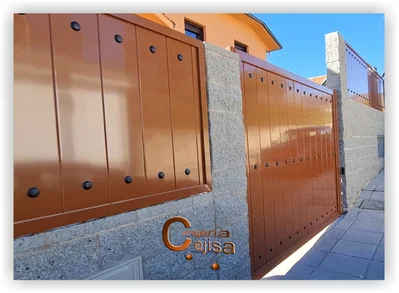 Puerta rustica moderna aluminio soldado A18G