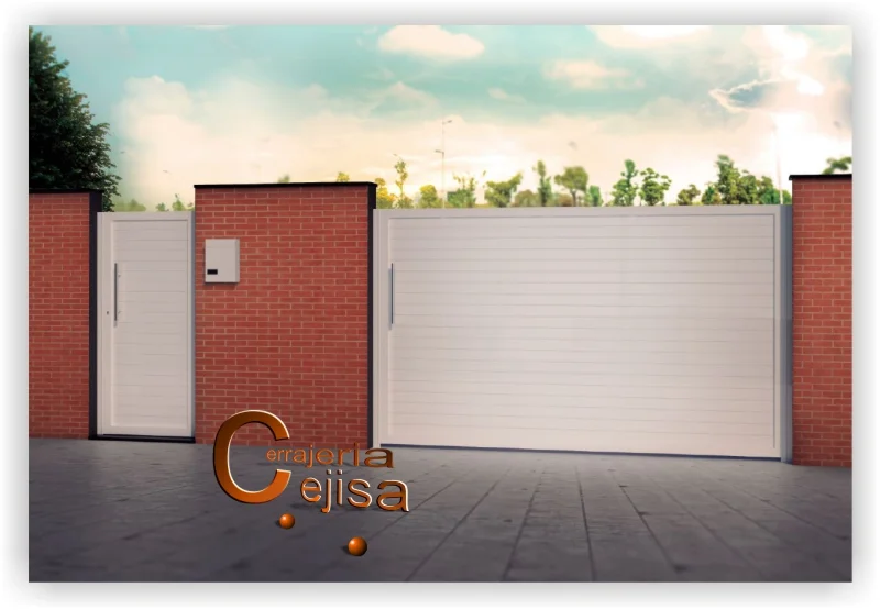 Puerta para garaje en aluminio soldado Ref. A01G