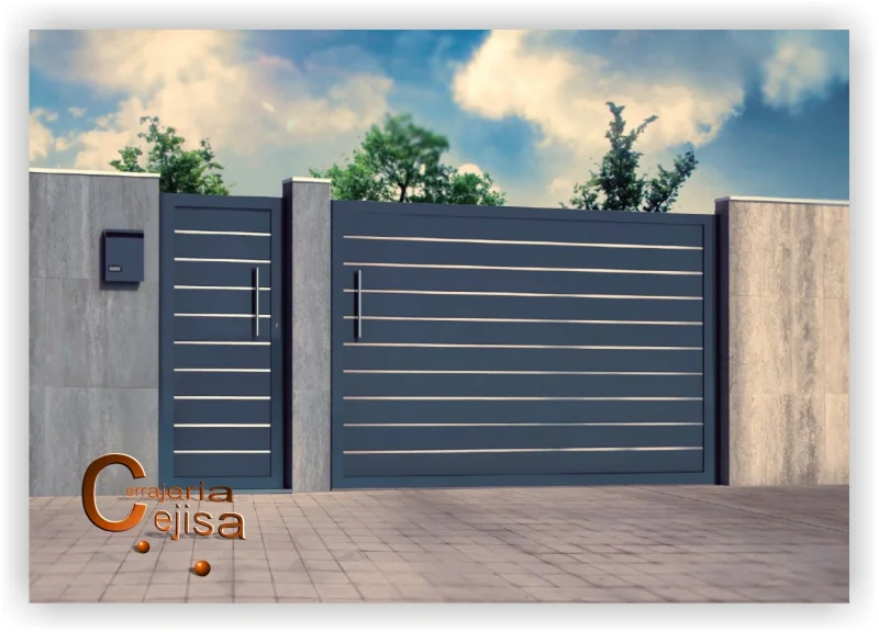 Puertas para exterior en aluminio soldado A04G