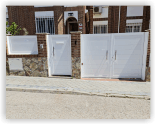 Puertas vehiculos y peatonal aluminio soldado A16G Puertas vehiculos y peatonal aluminio soldado A16G