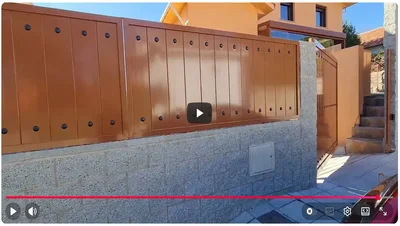 Puerta rustica moderna en aluminio soldado