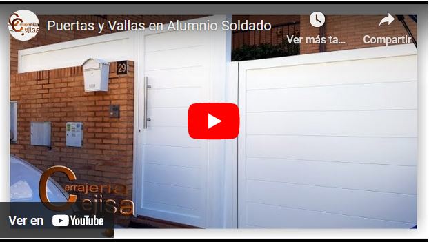 Video Youtube puerta aluminio soldado A06G