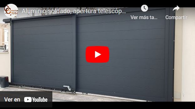 Video Youtube puerta aluminio soldado A08G