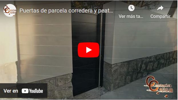 Video Youtube puerta aluminio soldado A14G