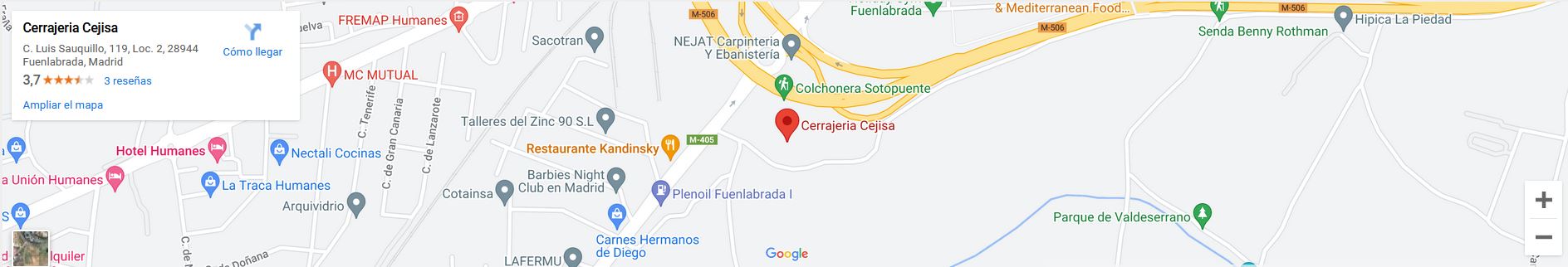 Google maps - Cejisa - Luis Sauquillo - Fuenlabrada