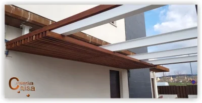 Parking pérgola metal y madera