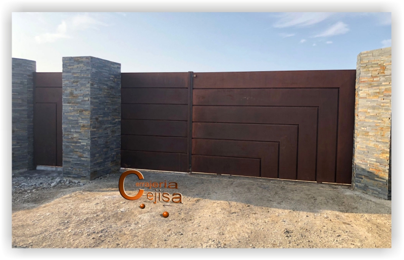 Puerta acero corten P74.2G