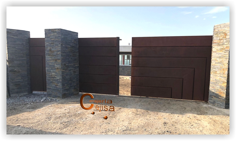 Puerta acero corten P74.3G