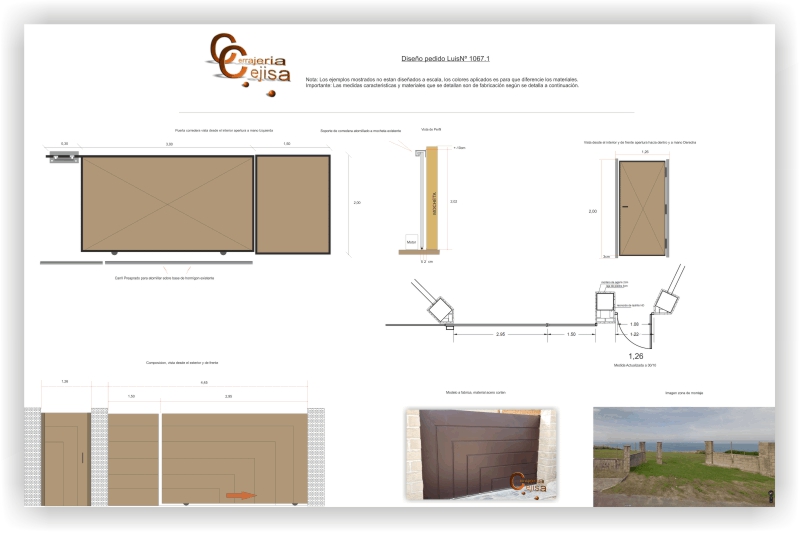puerta acero corten P74.4G.