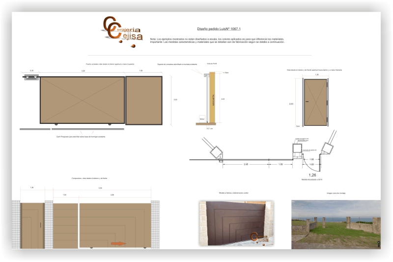 Puerta acero corten P74.4G