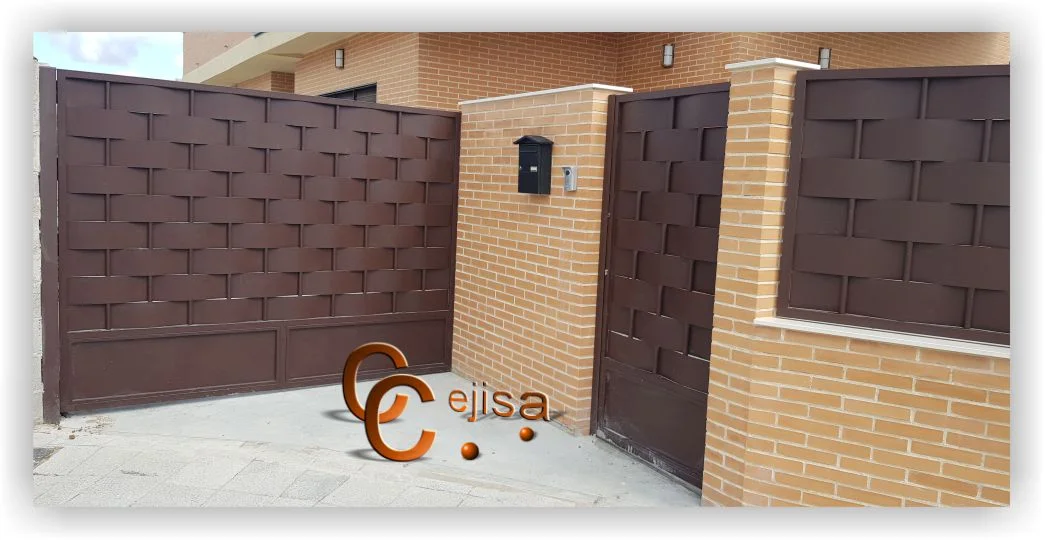Puertas Valla en chapa entrelazada P47G