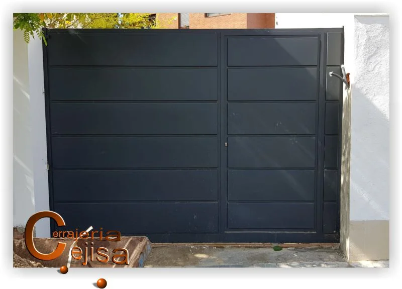 Puerta corredera con acceso peatonal P54G