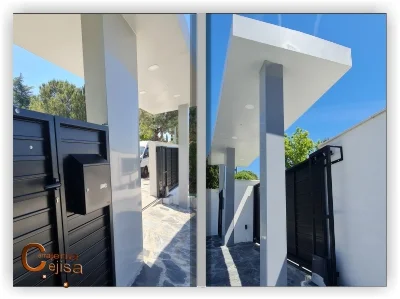 Puertas metálicas y marquesina de entrada a parcela P92G