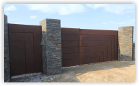 Puerta acero corten P74G