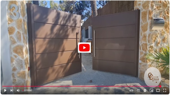 Video puerta dos hojas y peatonal chapa bandeja