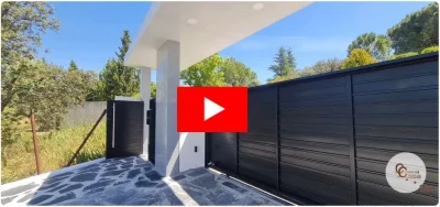 Puertas metálicas y marquesina de entrada a parcela P92G