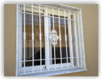 Rejas con macollas y adorno en fundido R45G